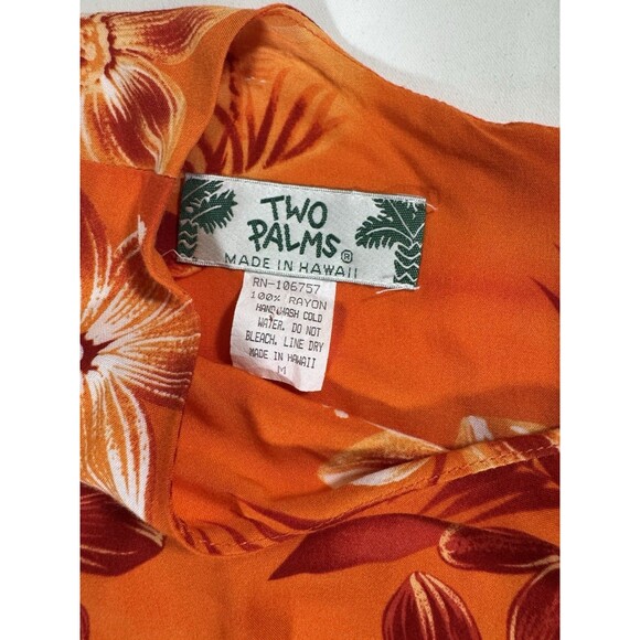 Vintage Hawaiian Rayon Tropical Floral Dress Made In Hawaii Medium - Picture 4 of 6